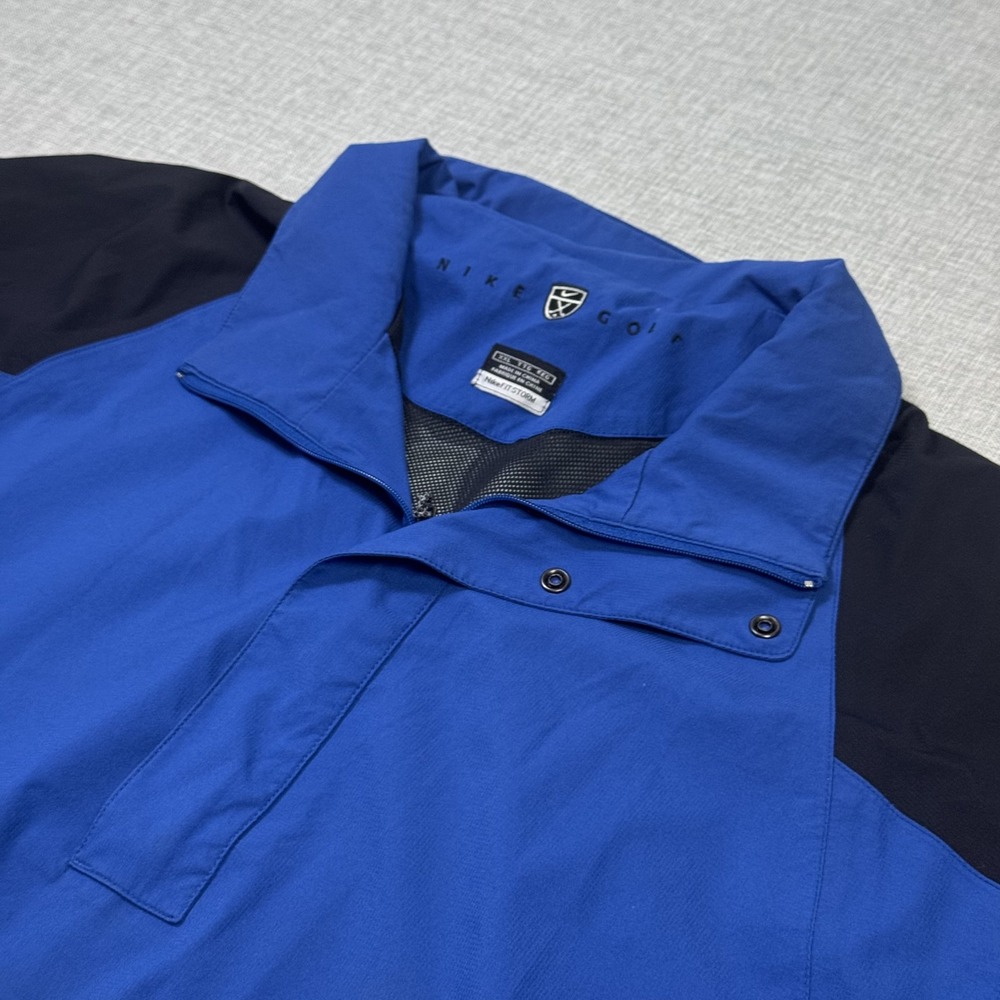 Nike Golf NikeFIT Storm Windbreaker Jacket Men 2XL Blue Windproof 1/4 Zip Button